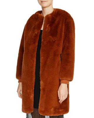 caramel fur coat