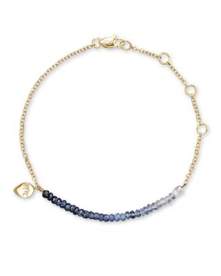 Meira T Meira T. Blue Sapphire and 14K Yellow Gold Bracelet