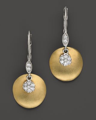 Meira T Meira T. 14 Kt. Yellow Gold/Diamond Drop Earrings