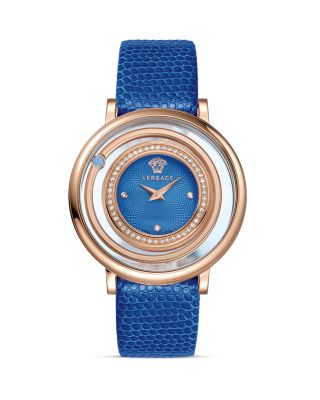 Versace Venus Rose Gold PVD Watch with Lizard Strap, 39mm