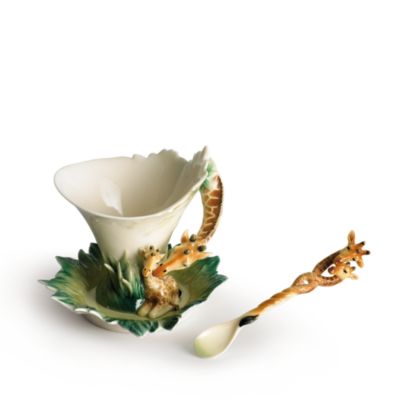 Franz Collection Franz Collection Giraffe Cup & Saucer with Spoon