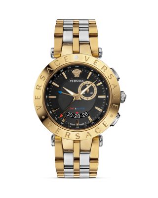 Versace V-Race GMT Round Watch, 46mm