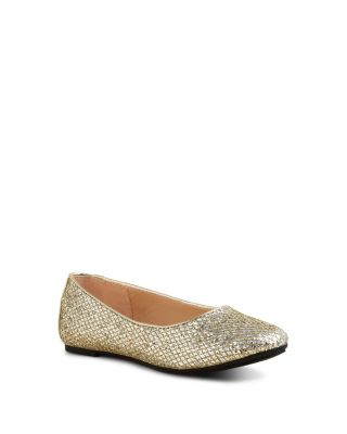 IVANKA TRUMP Girls' Metallic Lily Ballet Flats - Little Kid, Big Kid