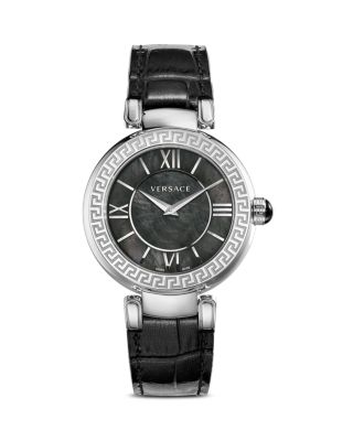 Versace Women's Leda Analog Quartz Watch, 38mm In Black/blue