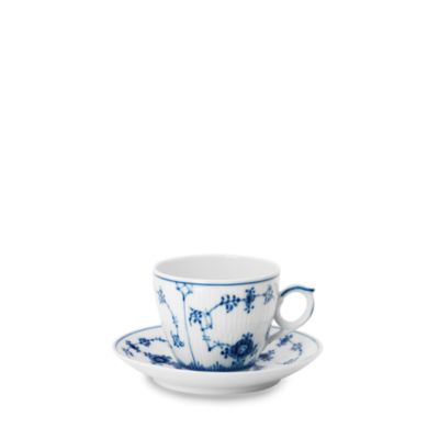 Royal Copenhagen Blue Fluted Plain Espresso Cup & Saucer