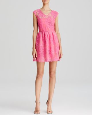 aqua lace dress