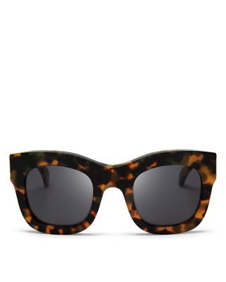 Illesteva Hamilton Oversized Thick Rim Square Sunglasses, 49mm