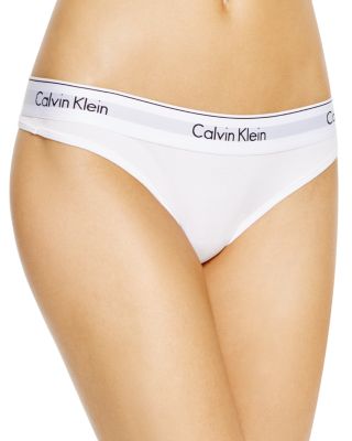 Calvin Klein Modern Cotton Thong F3786 In White