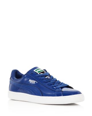 PUMA Women's Basket Matte and Shine Lace Up Sneakers