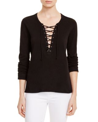 PAM & GELA Lace-Up Top