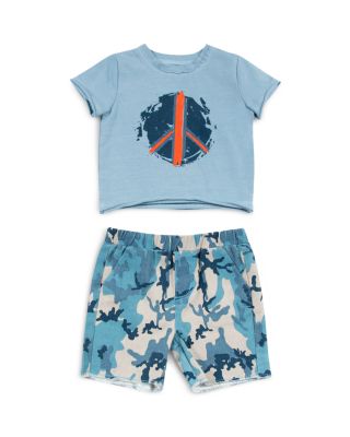 Amy Coe Infant Boys' Peace Tee & Camo Print Shorts - Sizes 0-9 Months