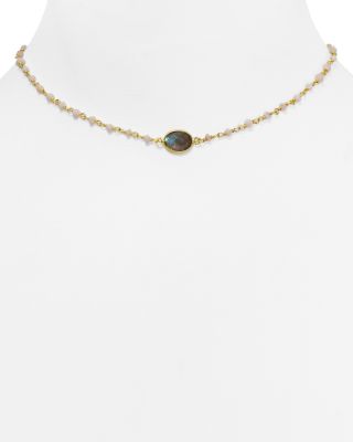 Ela Rae Libi Labradorite Necklace, 14