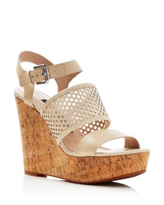 FRENCH CONNECTION Devi Cork Platform Wedge Sandals