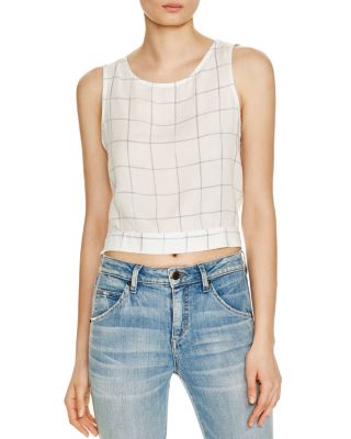 Bella Dahl Tie Back Windowpane Tank