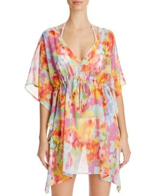 Echo Flowers In The Wind Butterfly Tunic Swim Cover Up