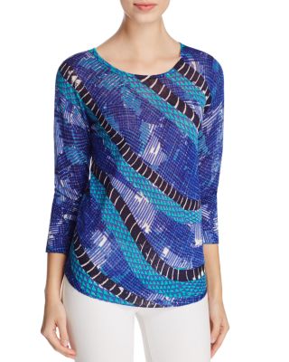 NIC and ZOE Coastal Printed Knit Top