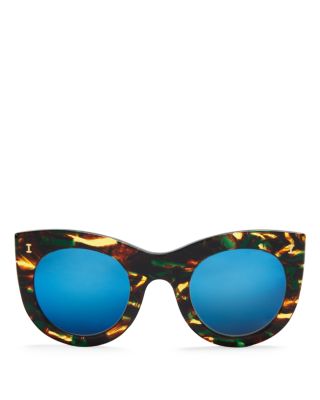 Illesteva Mirrored Box II Sunglasses, 47mm