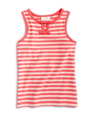 kate spade new york Girls' Striped Cutout Tank - Sizes 7-14