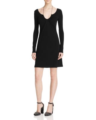 T by Alexander Wang Gathered Tie Jersey Dress