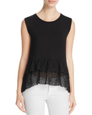 Generation Love Isla Ruffle Eyelet Hem Tank