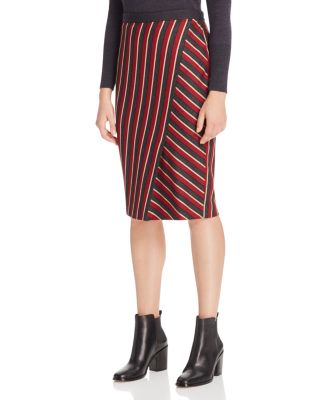 Weekend Max Mara Candore Asymmetric Stripe Pencil Skirt