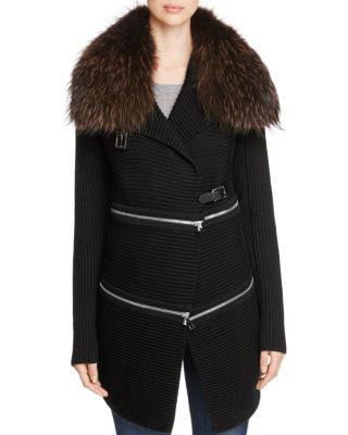 Barbara Bui Fur Collar Zip Jacket