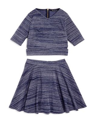 Miss Behave Girls' Tina Striped Skirt Set - Sizes 8-14