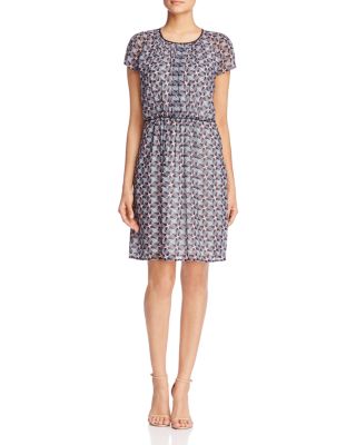 FINITY Optic Print Pleated Dress