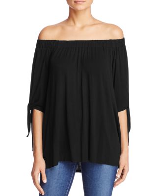 Kim & Cami Off-The-Shoulder Tie Cuff Top - 100% Bloomingdale's Exclusive