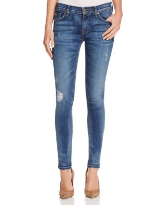 Hudson Krista Slight Destruction Skinny Jeans in Fierce