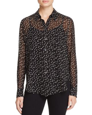 Theory Sunaya Printed Silk Blouse