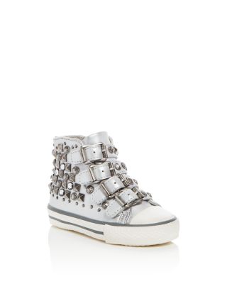 Ash Girls' Viper Metallic Embellished Buckle High Top Sneakers - Walker