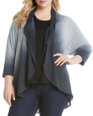 Karen Kane Plus Ombré Shawl Collar Cardigan