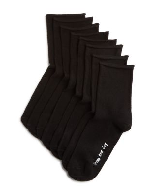 HUE Roll Top Shortie Socks, Set of 4