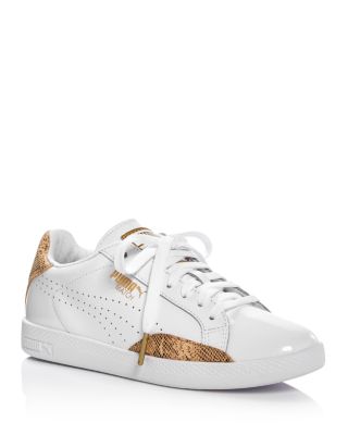 PUMA Match Lo Snake Embossed Lace Up Sneakers