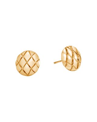 John Hardy 18K Yellow Gold Legends Cobra Stud Earrings 