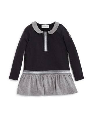 Moncler Girls' Two Tone Dropped Waist Knit Dress - Sizes 8-14