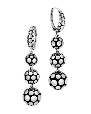 John Hardy Sterling Silver Dot Triple Drop Earrings