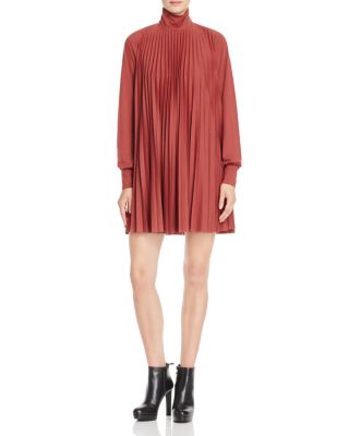 Tracy Reese Pleated Turtleneck Dress