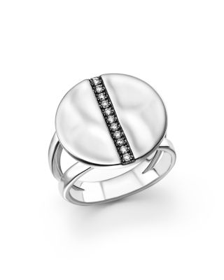 IPPOLITA Sterling Silver Senso Split Band Disc Ring with Diamonds