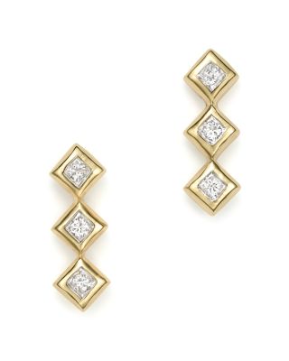 Zoë Chicco 14K Yellow Gold Triple Drop Earrings with Diamonds