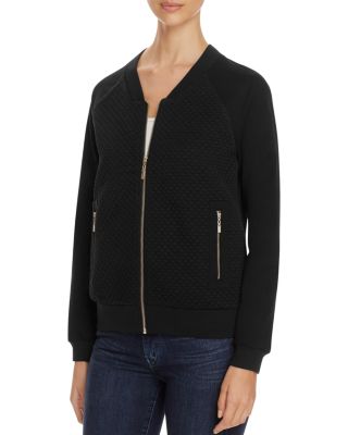 FINITY Sparkle Quilted Knit Bomber Jacket