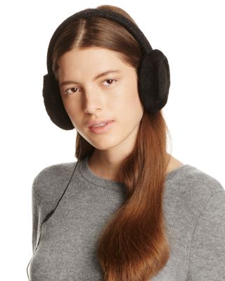 UGG® Wired Headphone Sequined Crochet Earmuffs with Shearling Trim