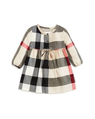 Burberry Infant Girls' Pintucked Check Twill Dress - Sizes 6-36 Months 