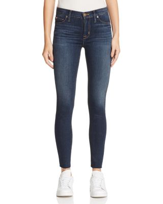 Hudson Raw Ankle Skinny Jeans in Wanderer