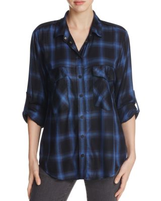 Sanctuary Plaid Boyfriend Shirt