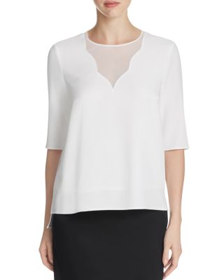 BOSS Imoona Scallop Blouse