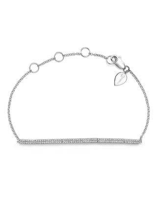 Meira T 14K White Gold Diamond Bars Bracelet