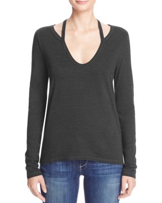 PAM & GELA Split Scoop Neck Tee