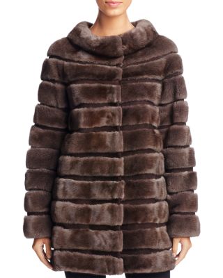 Maximilian Furs x Carmen Marc Valvo Mink Fur Coat